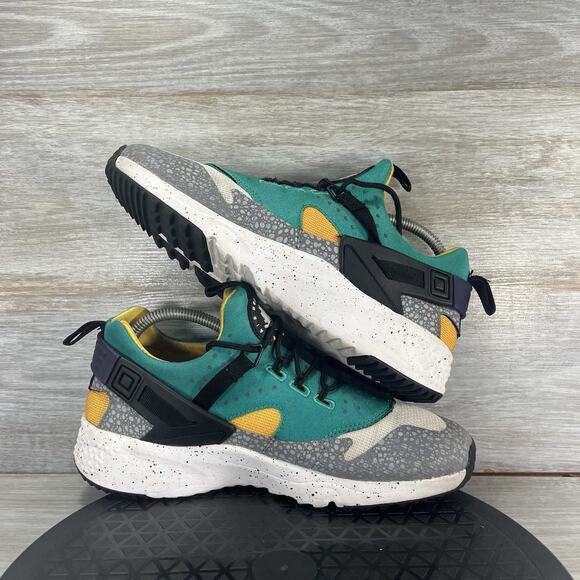 Nike Men's Air Huarache Premium 806979-103 White Black Green Sneakers Size 7.5 - Picture 7 of 8